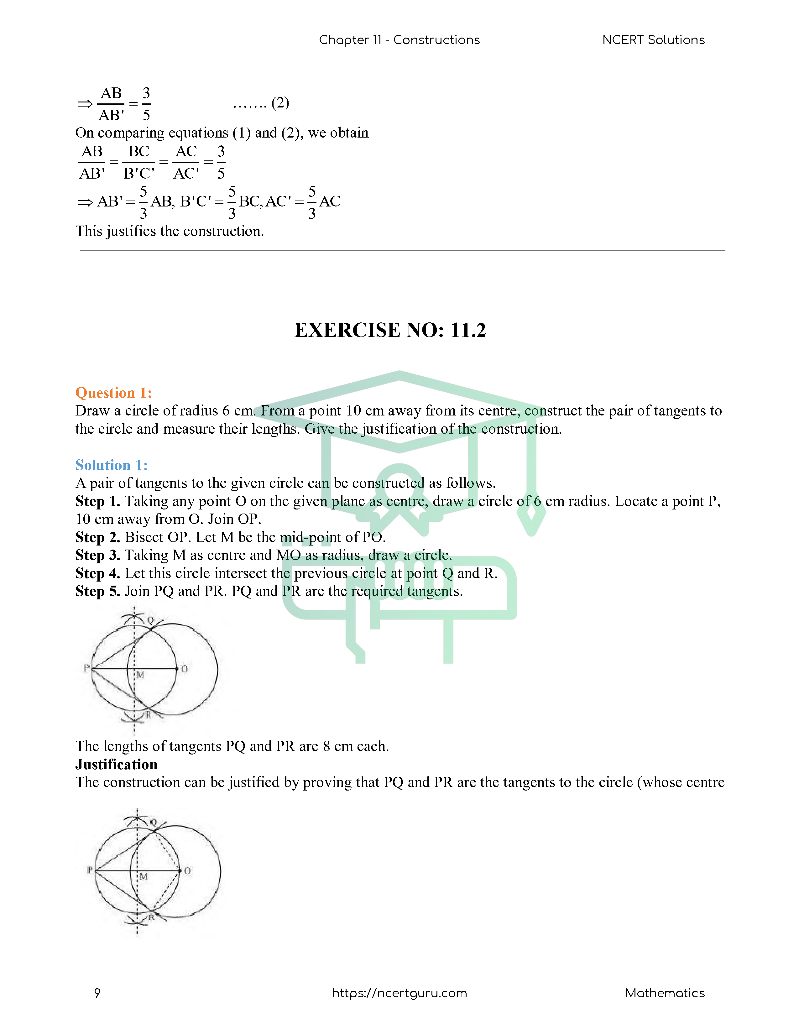 NCERT Solutions for Class 10 Maths Chapter 11