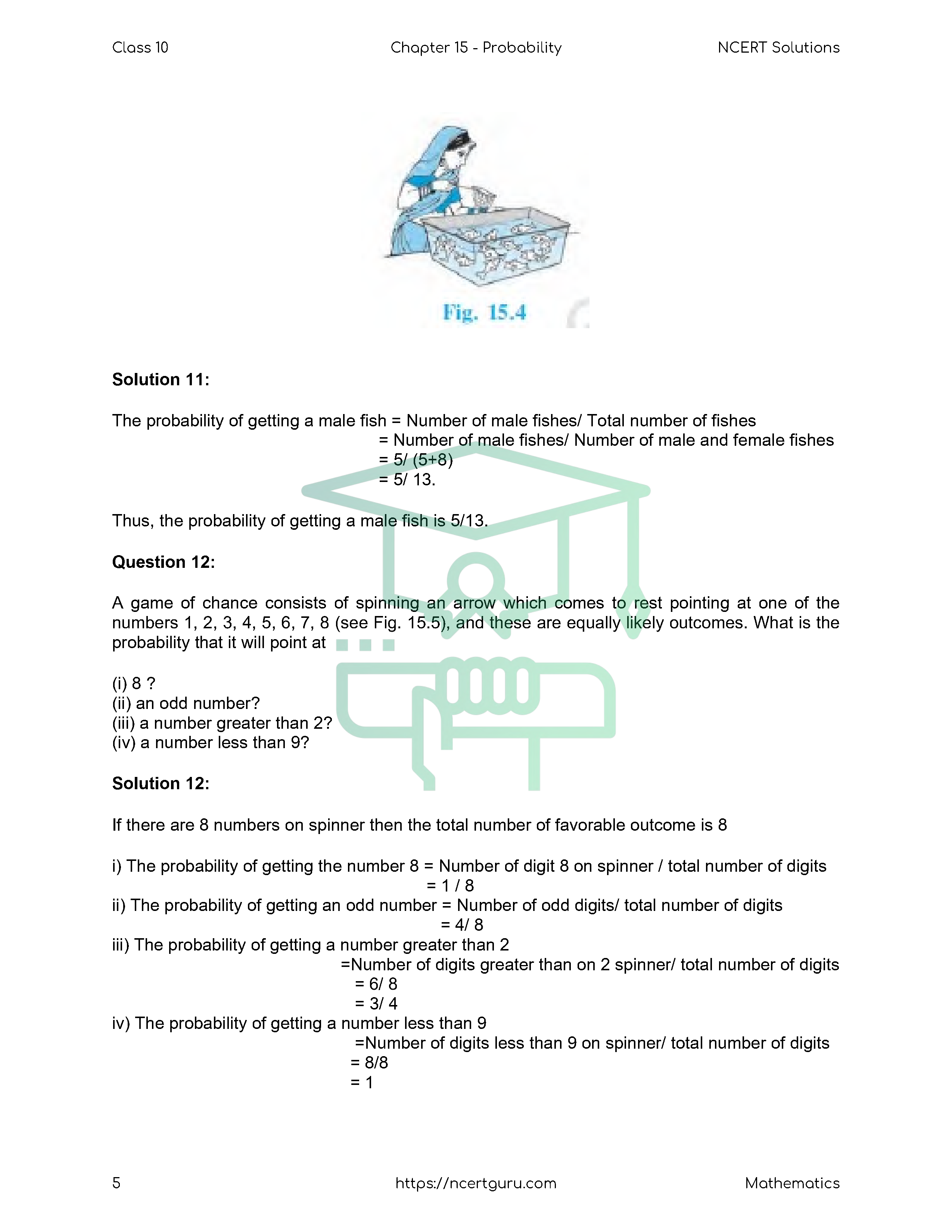 NCERT Solutions for Class 10 Maths Chapter 15