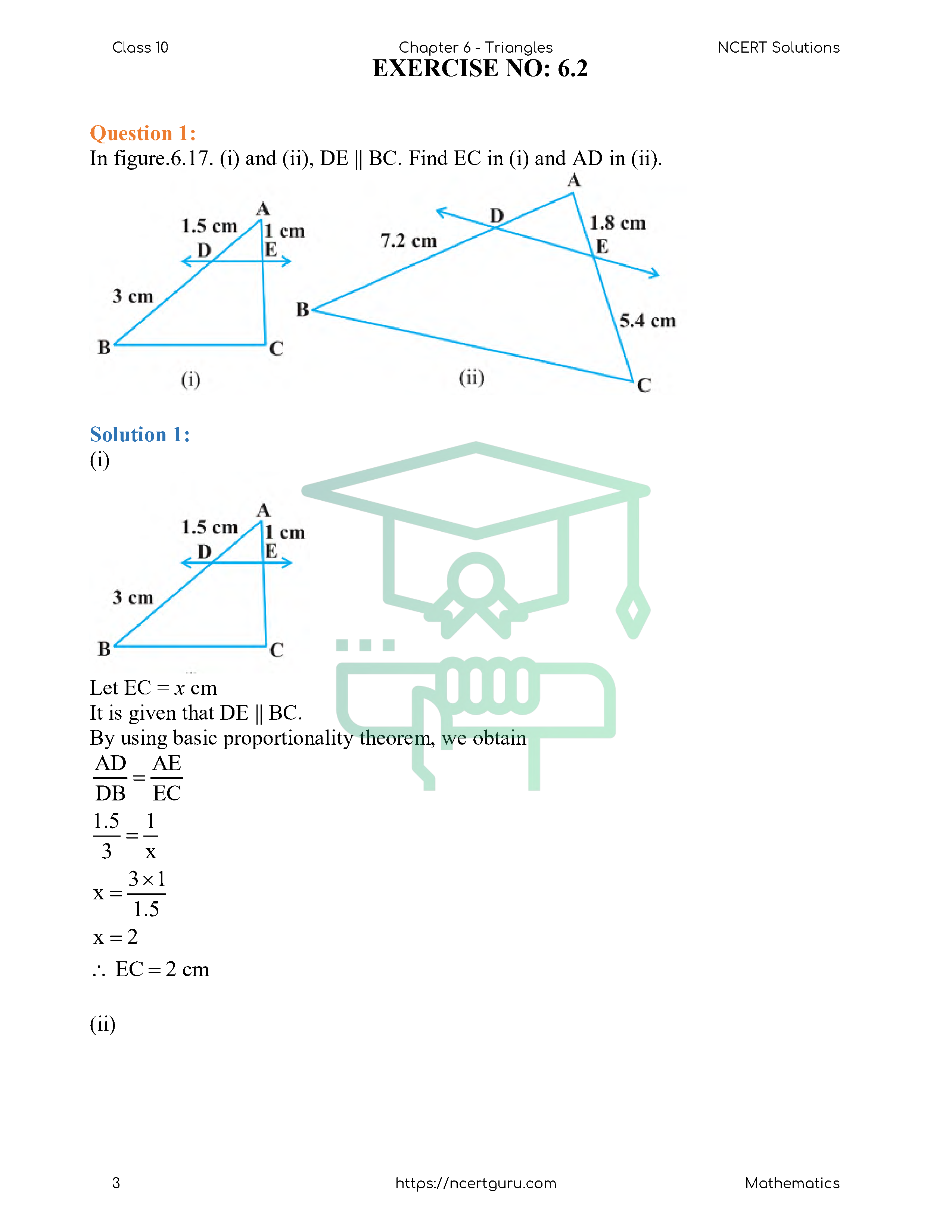 NCERT Solutions for Class 10 Maths Chapter 6