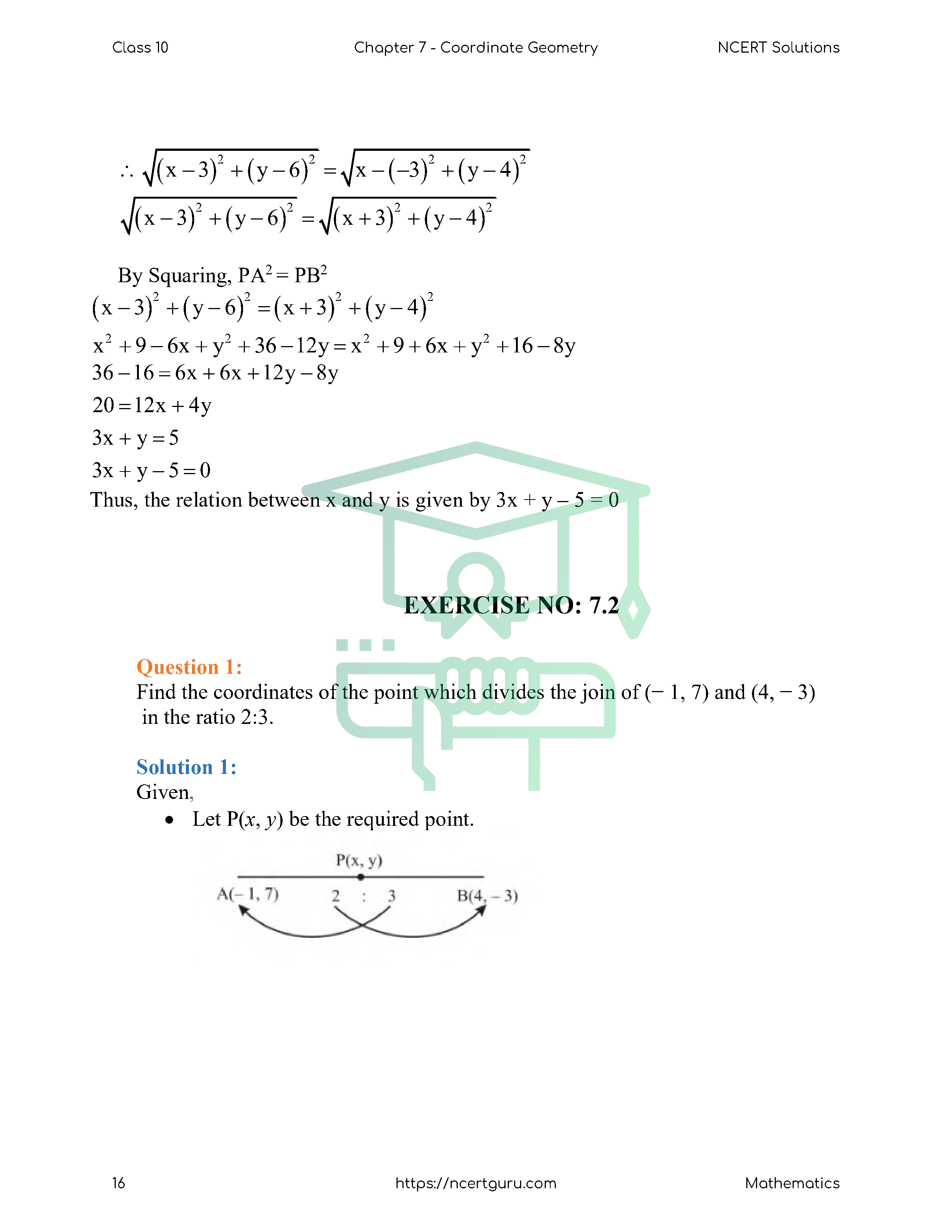 NCERT Solutions for Class 10 Maths Chapter 7