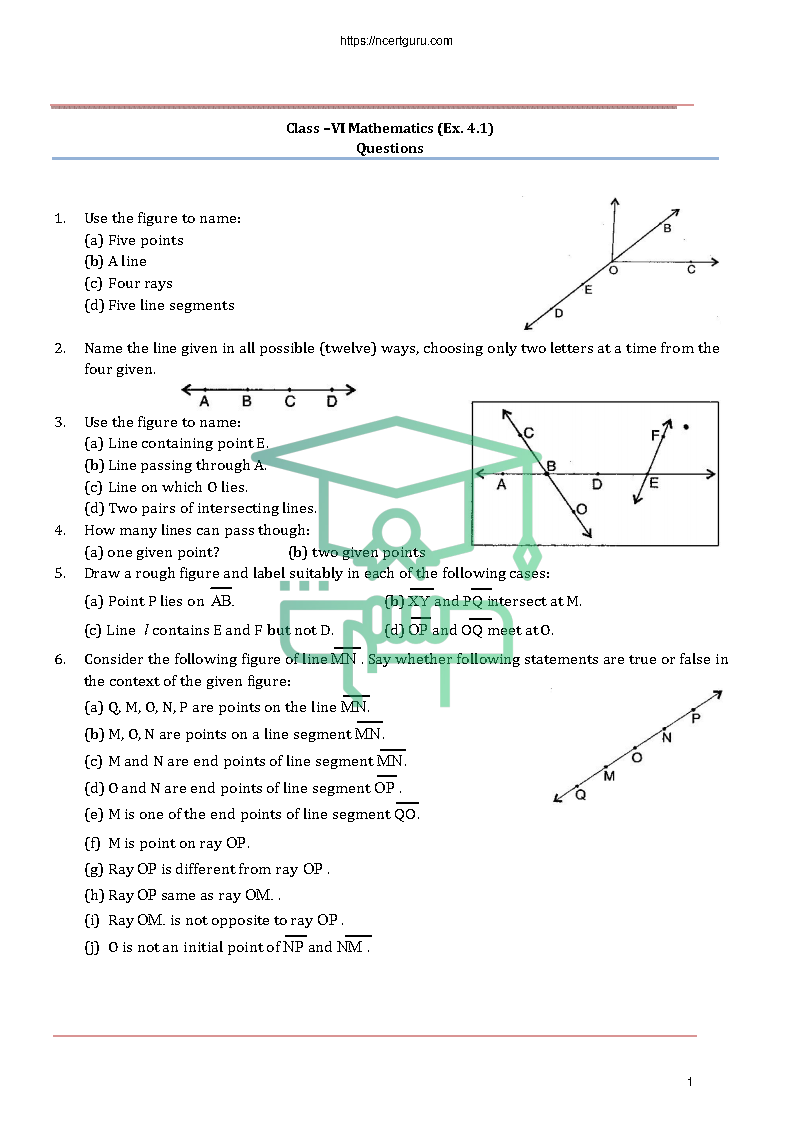 NCERT Solutions for Class 6 Maths Chapter 4