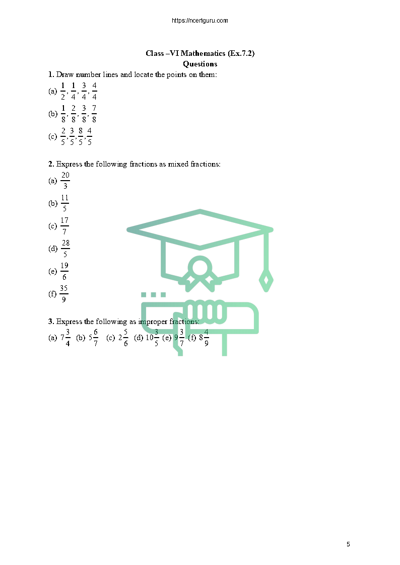 NCERT Solutions for Class 6 Maths Chapter 7