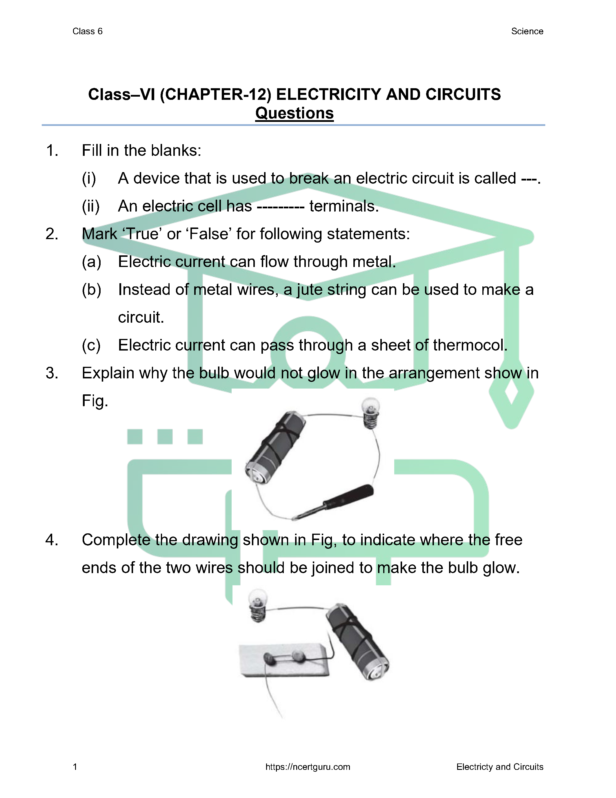 NCERT Solutions for Class 6 science Chapter 12
