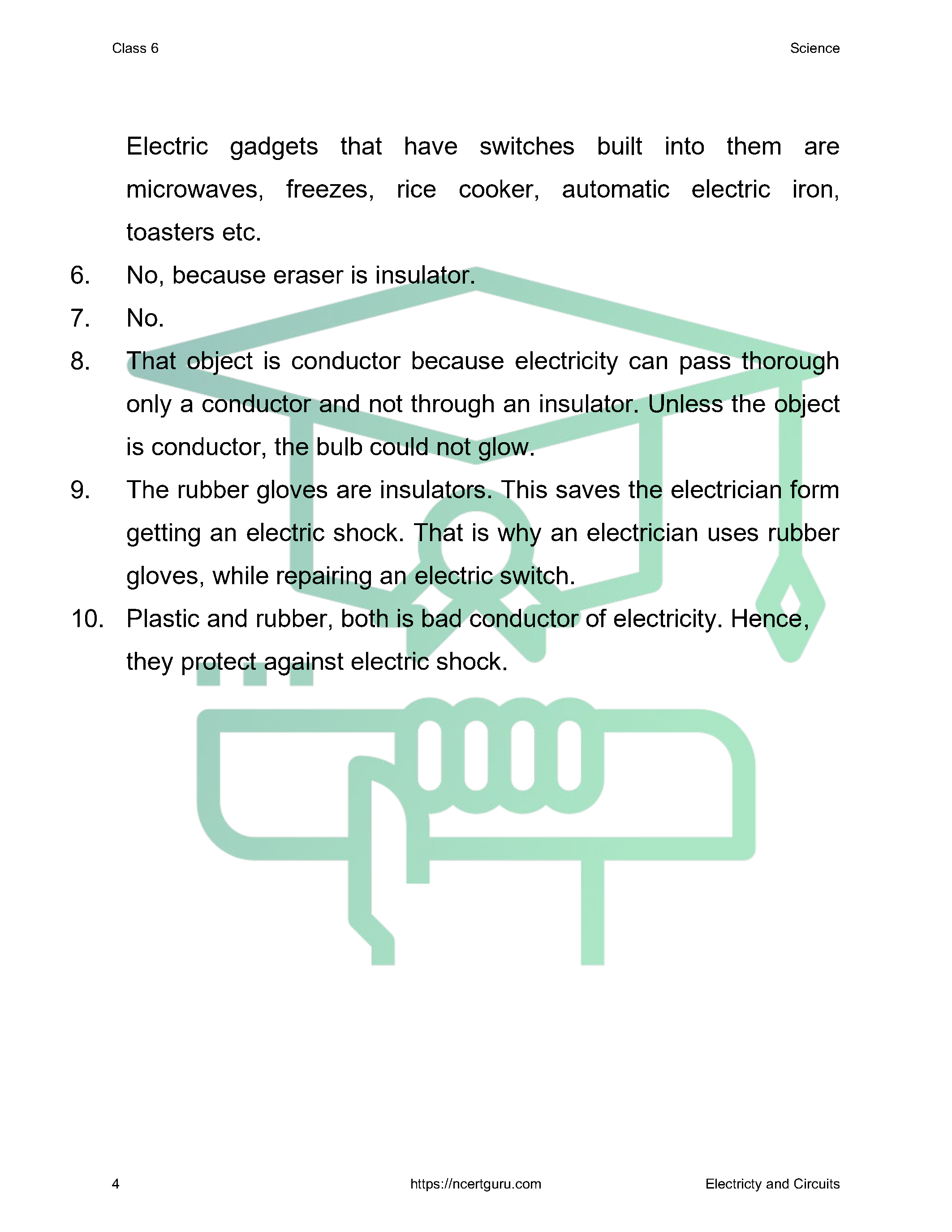 NCERT Solutions for Class 6 science Chapter 12
