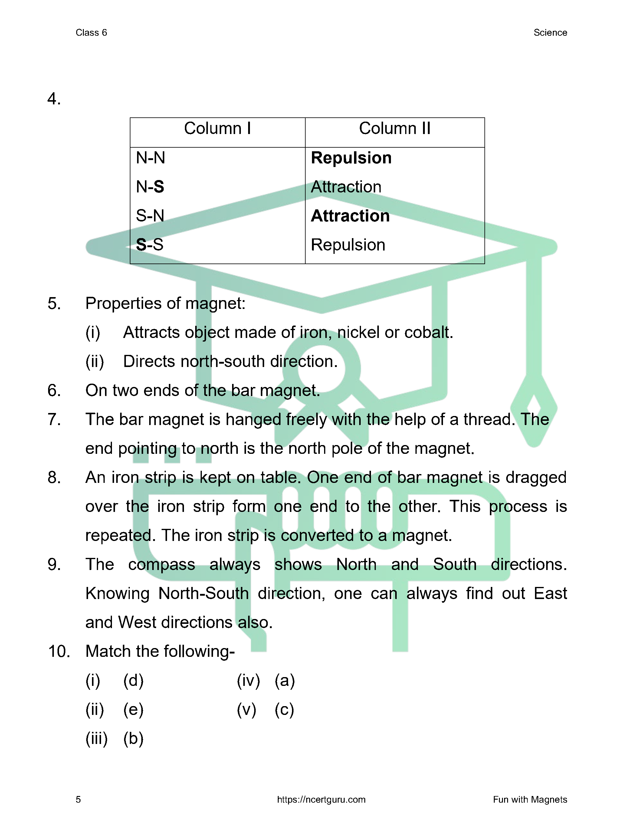 NCERT Solutions for Class 6 science Chapter 13