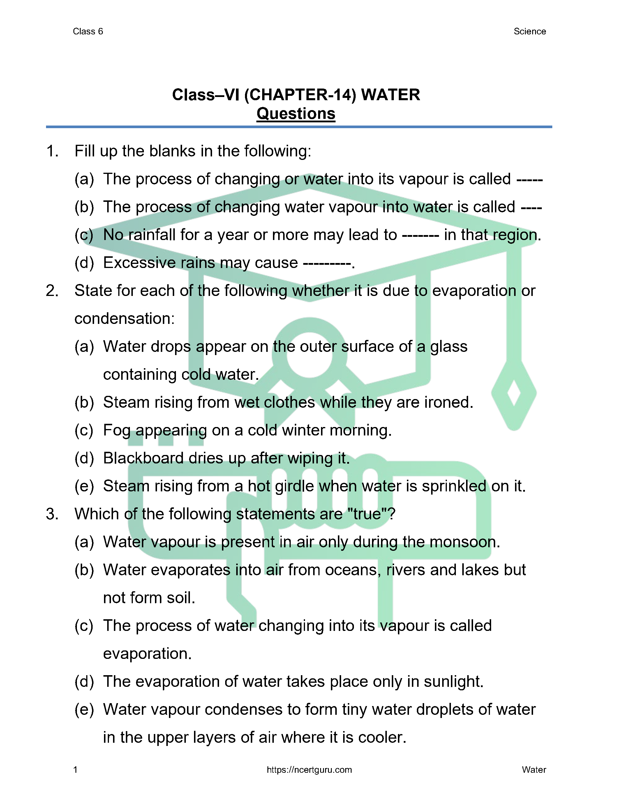 NCERT Solutions for Class 6 science Chapter 14