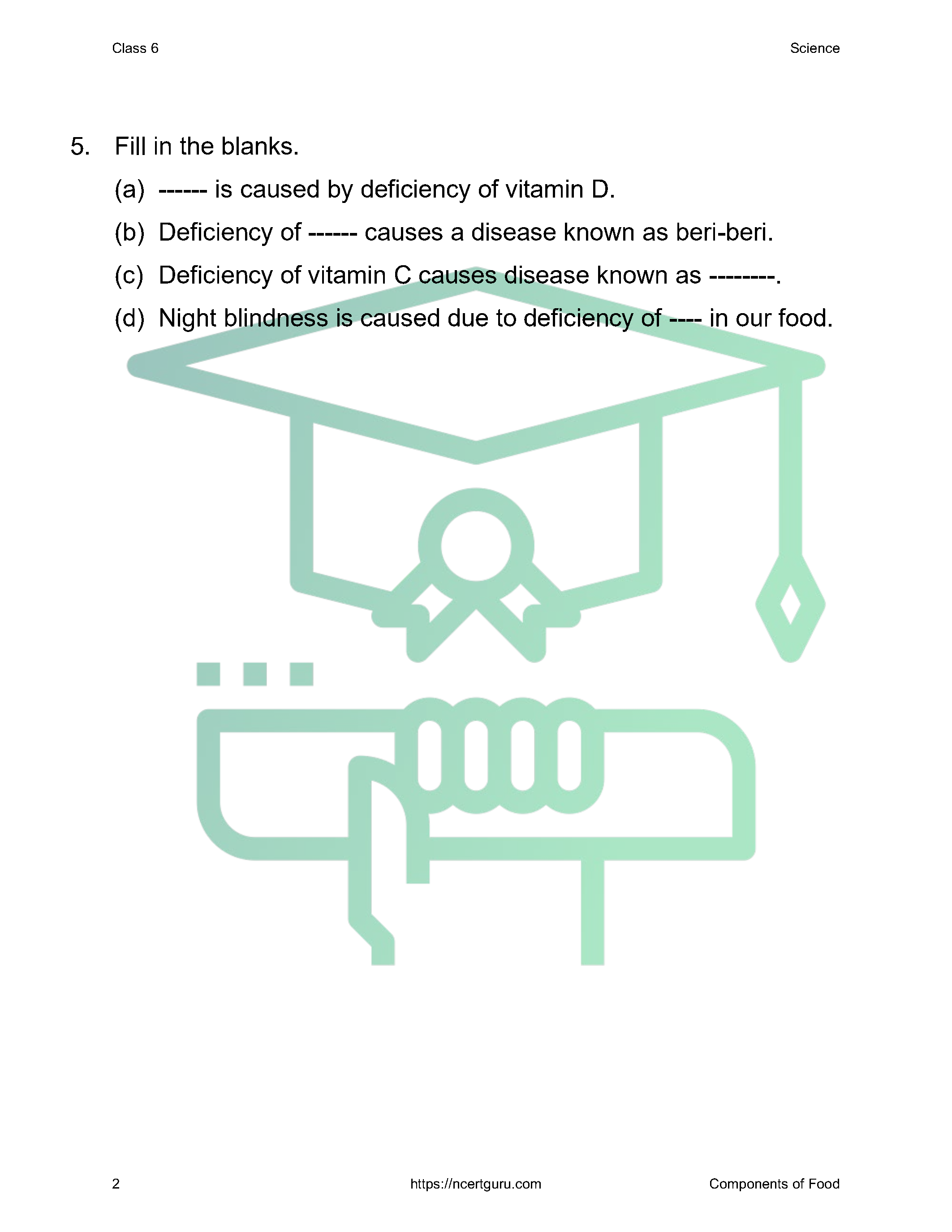 NCERT Solutions for Class 6 science Chapter 2