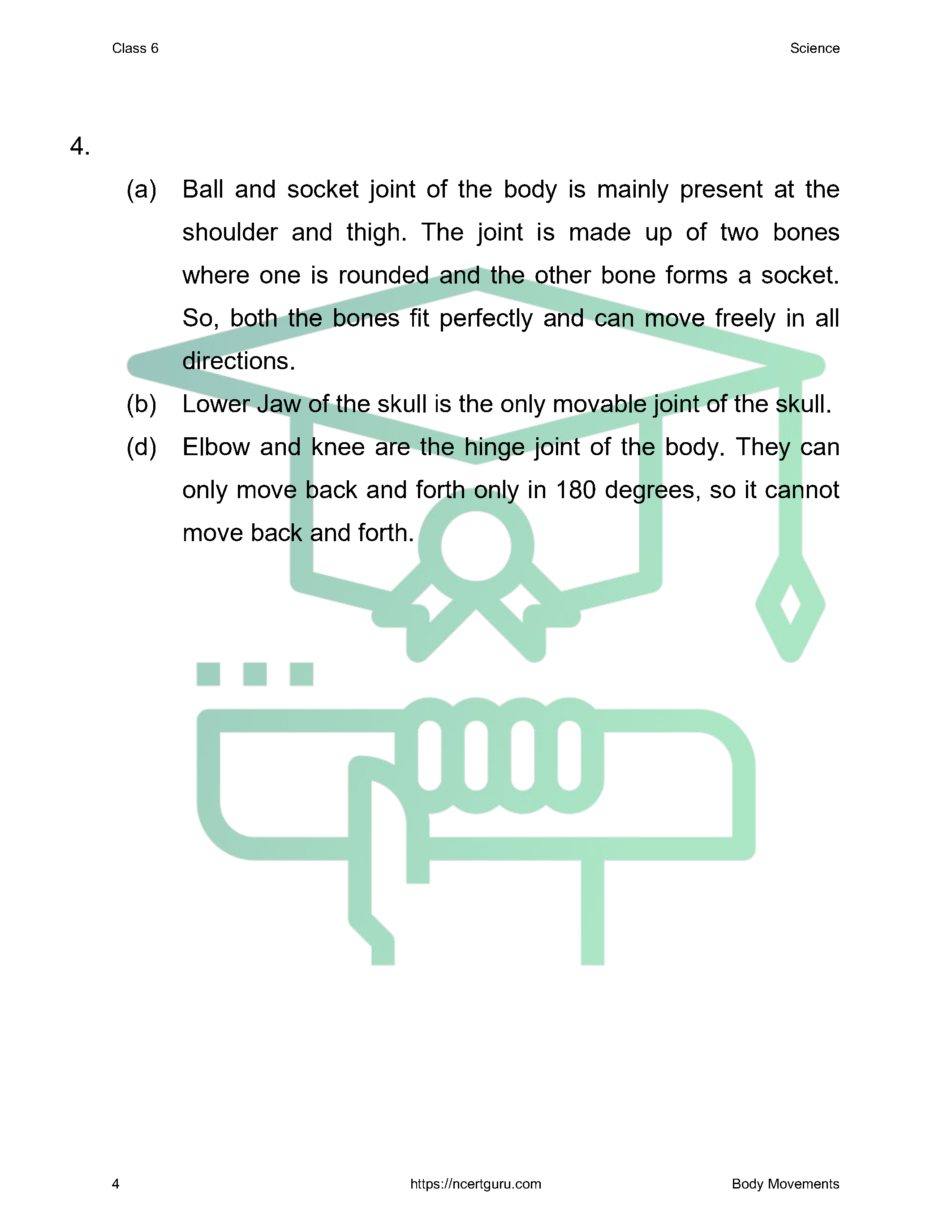 NCERT Solutions for Class 6 science Chapter 8